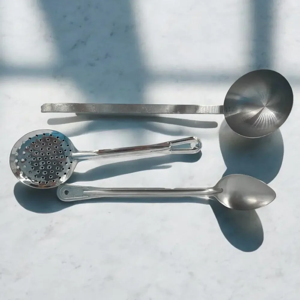 Heavy Duty Kitchen Essentials – Serving Spoon, Ladle & Skimmer